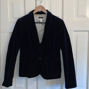 J. Crew Dark Navy Velvet Blazer size 12